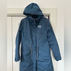 Kari Traa Teal and Hooded Insulated Jacket Size S
